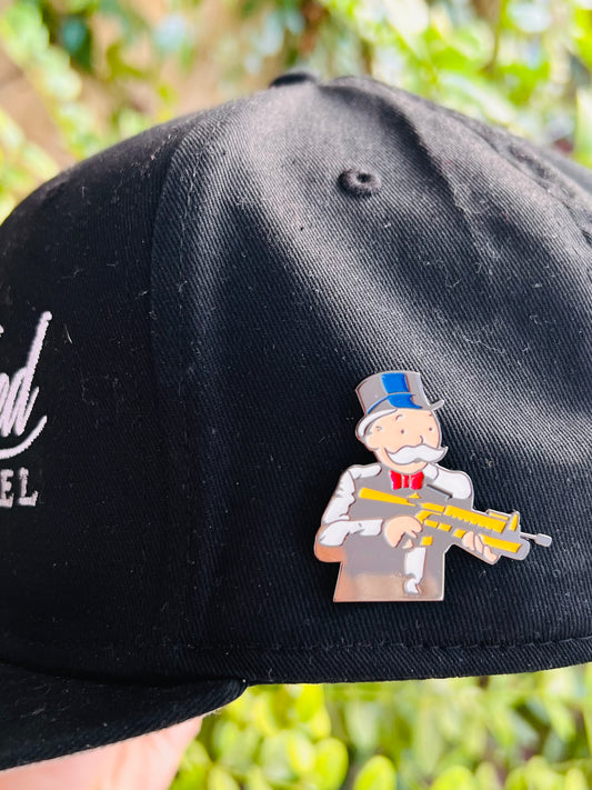 Mr. Monopoly hat pin